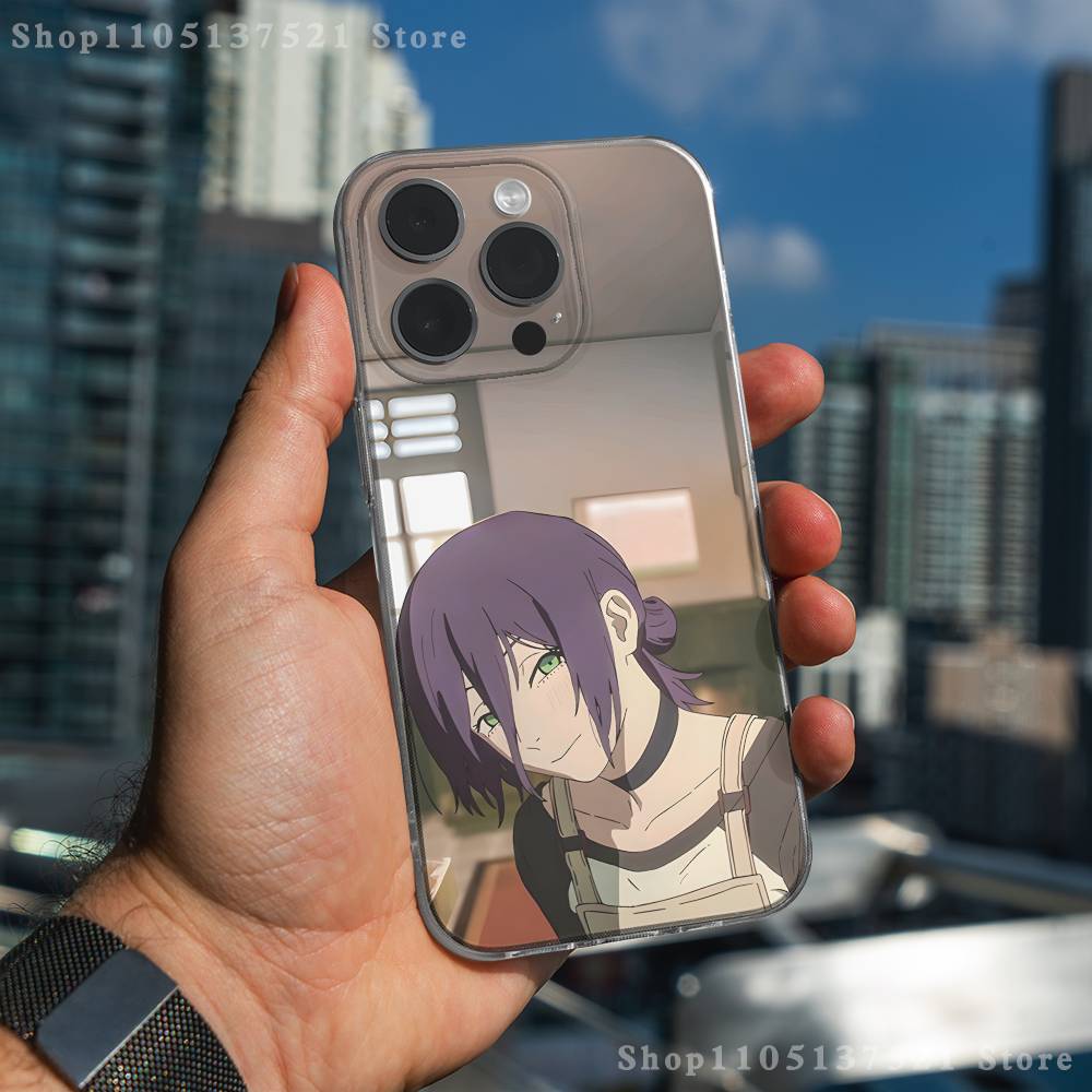 C-Chainsaw M-Man Reze Phone Case For iPhone 17,16,15,14,13,12,11 Pro,Max,Plus,X,XS,XR,SE4,E Mini Transparent Soft Cover