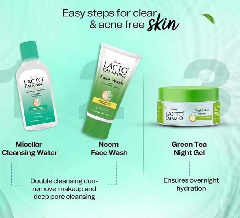 Lacto Calamine Мицеллярная вода Жидкость для снятия макияжа, Очищающая вода для лица 100 мл