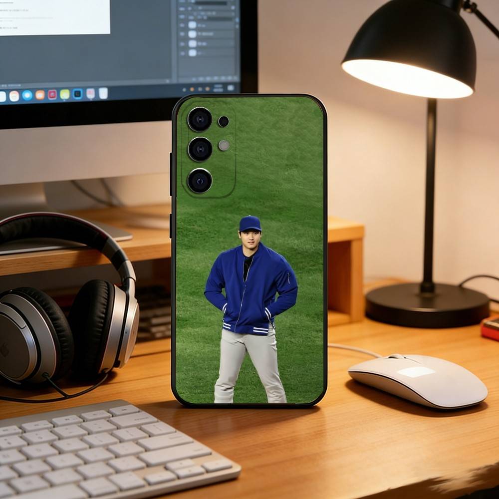 Чехол для телефона S-Shohei Ohtani Для Samsung S25, S24, S21, S22, S23, S30, Ultra, S20, Plus, Fe, Lite, Note, 10, Черный Чехол