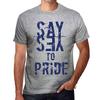 Мужская винтажная футболка с графическим принтом Say Yes to Pride Grey Marl