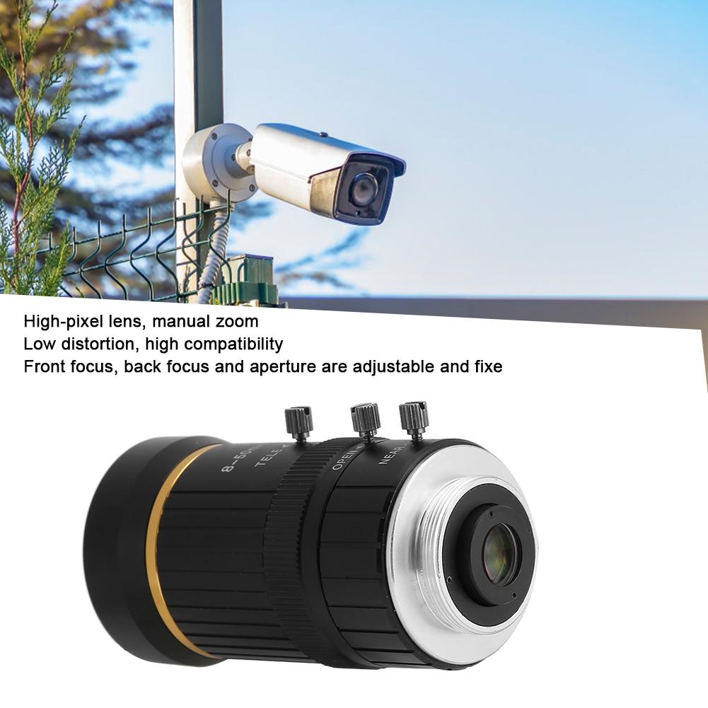 8-50mm 3MP 1/2 Manual Aperture C Mount Security Camera Lens CCTV