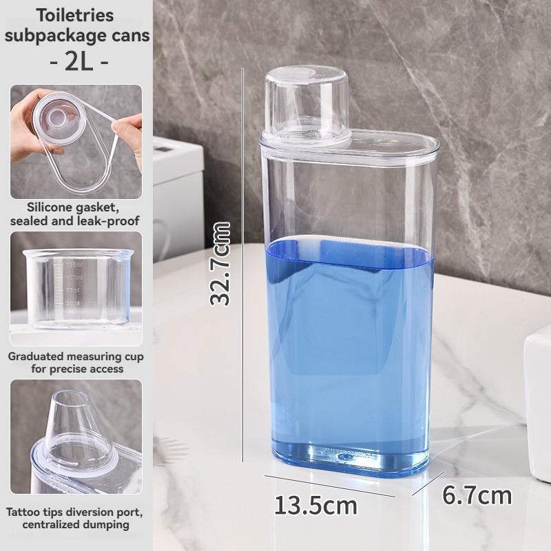 Airtight Laundry Detergent Dispenser Transparent Clothes Softener Dispenser Large Capacity for Food Powder Storage Container