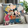 Cartoon American Dad! Cushion Cover Cushion Cover Set 4Pcs 50X50 45X45 40X40 Pillowcase Decorative Sofa Home Decor