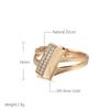 Trend Minimalist Geometry Natural Zircon Women'S Rings  Rose Gold  New Vintage Jewelry Girl'S Wedding Party Ring