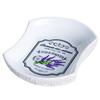 [A2833] - Ceramic Soap Dish 'Provence' White Purple (hill Lavender) - 13x10cm