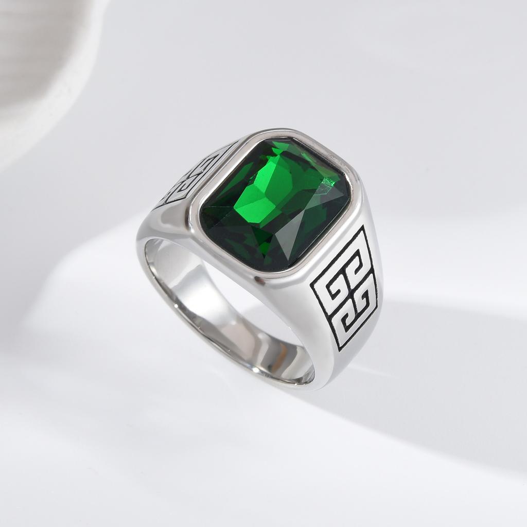 A3485 Мужские высококачественные кольца для часов из нержавеющей стали 316L с ониксом, классический трендовый ювелирный продукт