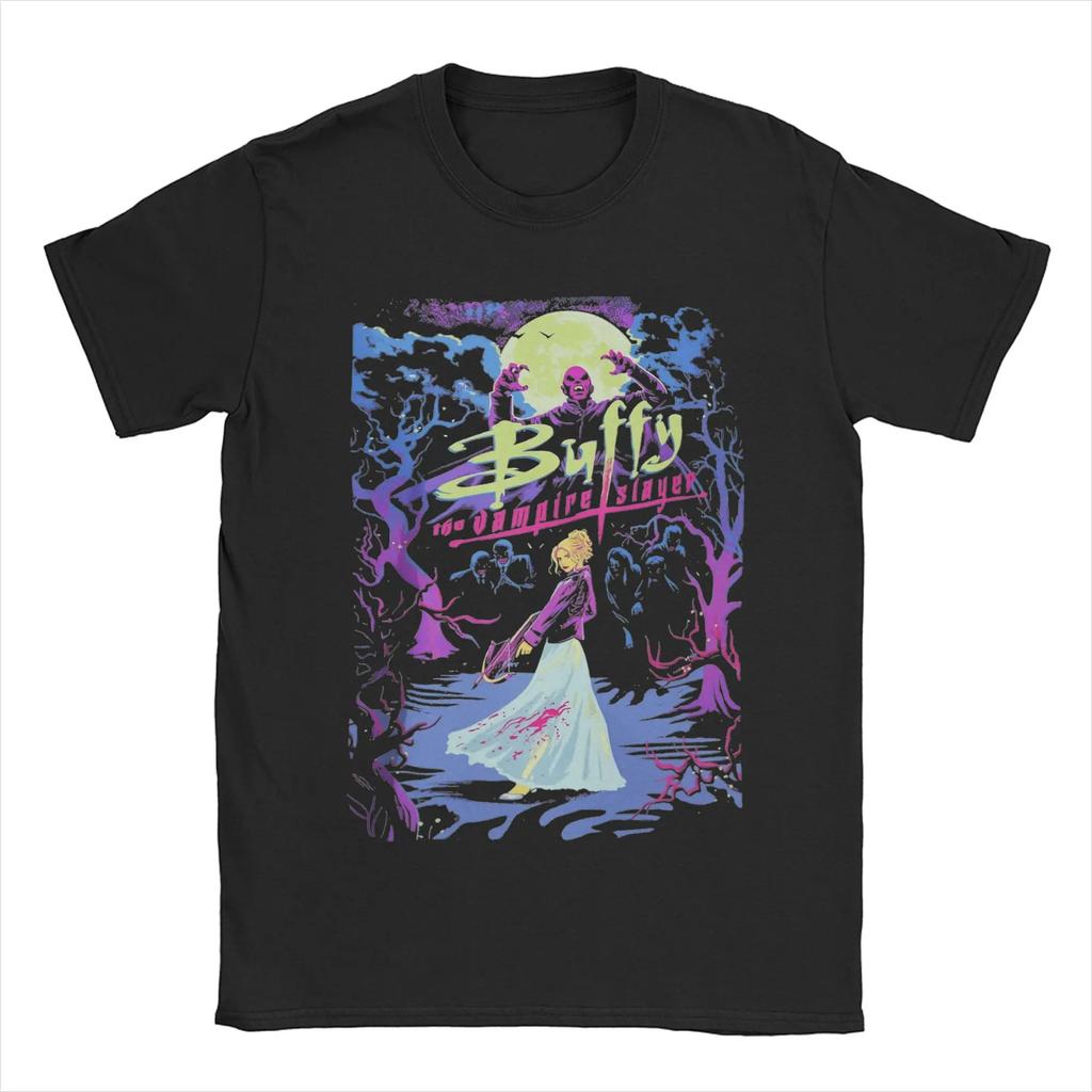 Buffys The Vampires Slayers Spike T Shirts For Women Novelty T-Shirt Round Collar Tees Short Sleeve Tops Graphic