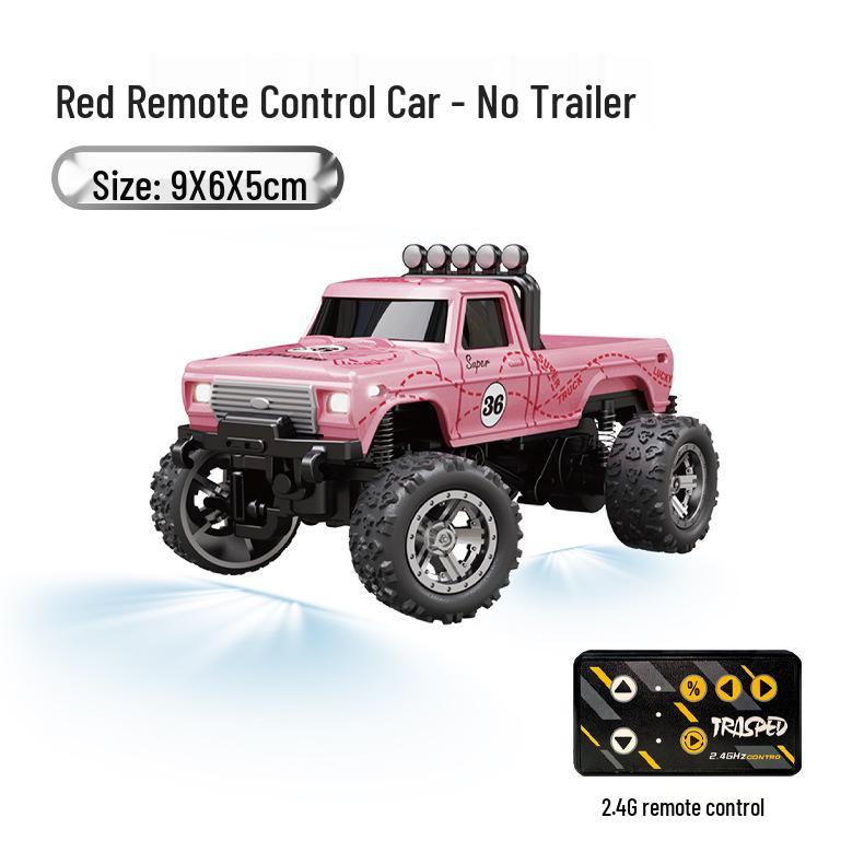 1:64 Мини Внедорожный Радиоуправляемый Автомобиль Big Foot со Сплавом, Крутыми Огнями и Амортизацией для Детей