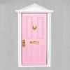 Дверь для кукольного домика 4-панельная Дизайн Аксессуары Дерево Имитация Дверь для кукольного домика со шпилем для развлечений