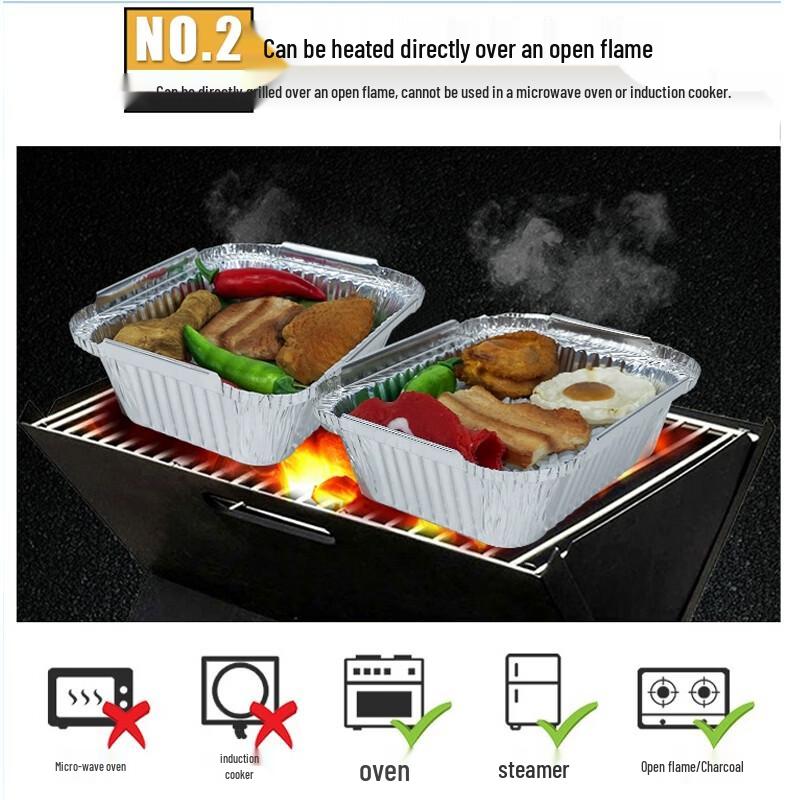 Rectangular Aluminum Foil Takeout Containers