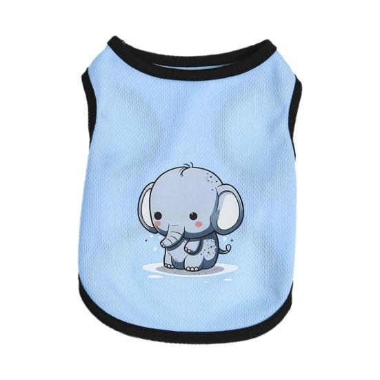 Стильный мягкий сохраняющий прохладу полиэстеровый жилет с рисунком пингвина для щенков, летняя одежда для домашних животных для плюшевых собак