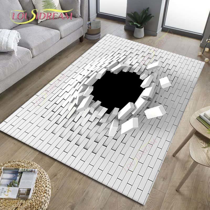 Кирпичные ковры с иллюзорным узором и коврик для гостиной, спальни, ванной комнаты, прихожей, мягкий ковер, коврик для дома, детской комнаты