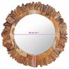 Wall Mirror 60 cm Teak Round