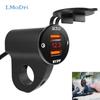 LMoDri 12 В мотоциклетное Водонепроницаемый Быстрая Зарядка QC3.0 Dual USB Быстрое Зарядное Устройство Адаптер Питания Светодиодный Переключатель Вольтметра для Телефона