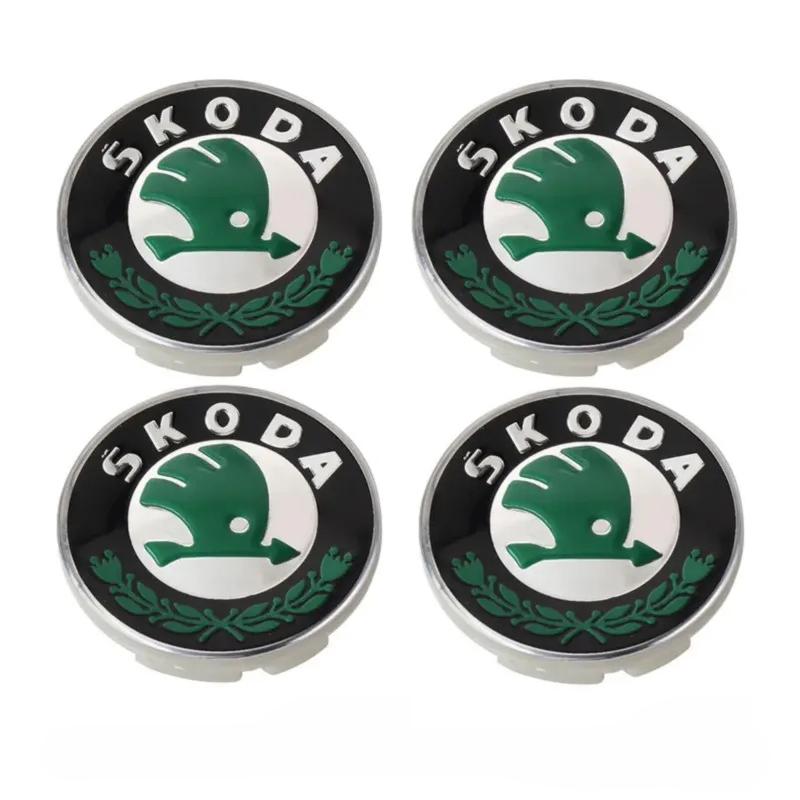 2025 Новые 4 шт. 55/65 мм Автомобильный значок Колпачки центральных ступиц колес Для Skoda Octavia Kodiaq Enyaq iV Kamiq Scala Superb Fabia Yeti Vi