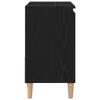 vidaXL Waschbeckenunterschrank Schwarz Eiche 65x33x60 cm Holzwerkstoff