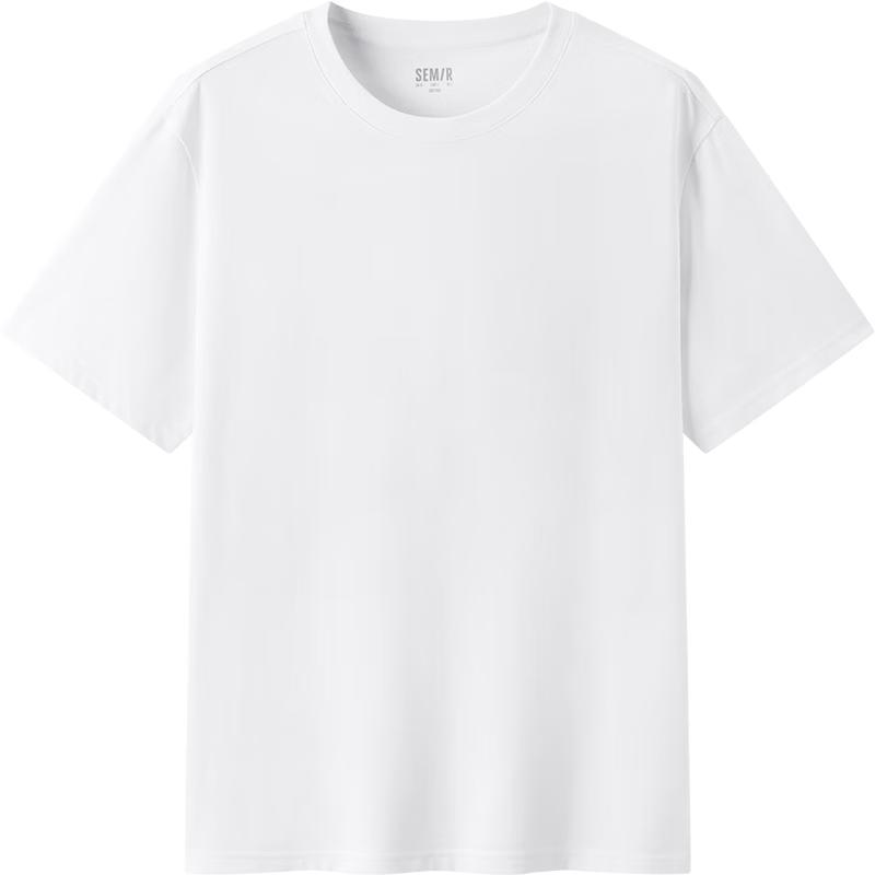 Мужская однотонная футболка Semir с круглым вырезом и коротким рукавом, 100% хлопок