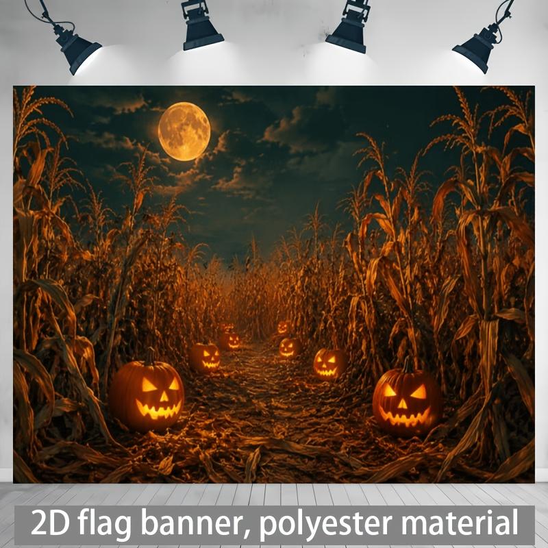 2D planar flag, 2D plane - 1 piece of 2D flag, Halloween-themed banner background
