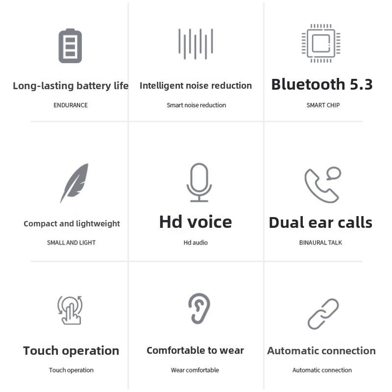 Беспроводная Bluetooth-гарнитура TWS5.3 с цифровым дисплеем и низкой задержкой, стереогарнитура Bluetooth
