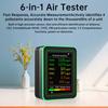 6-в-1 Многофункциональный тестер углекислого газа PM2.5/TVOC Монитор качества воздуха 2,8-дюймовый цветной HD-дисплей TFT Детектор формальдегида