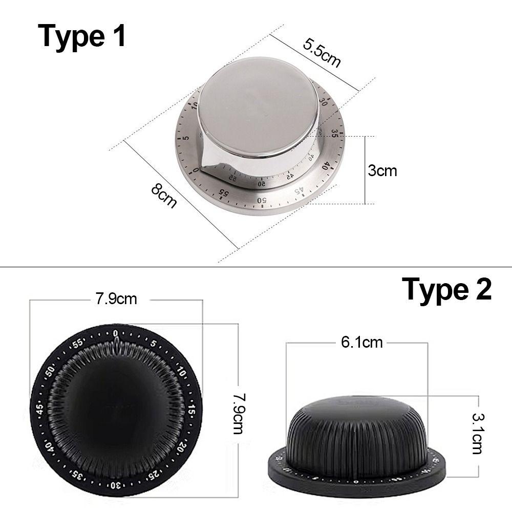 60-Minute Countdown Magnetic Kitchen Timer Manual Operation Countdown Clock Baking Reminder