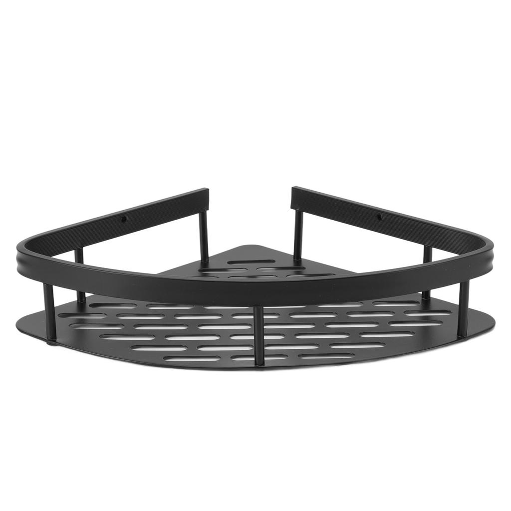 Triangular Shower Shelf Punch Free Rustproof Aluminum Shower Corner Shelf with Hollow Base for