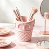 Waffle Pattern Ice Cream Cone Pen Holder 3D Printed 3D Printed Pencil Cup  Valentine Gift