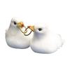 Decorative Object - Sct. - Couple of Feathered Pigeons - 3 Cm - Indoor - Mixed