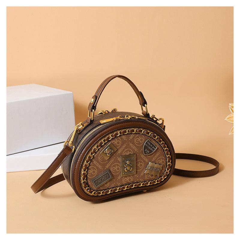 Tooxika Новая модная простая ретро-сумка-значок, популярный стиль, женская универсальная сумка-мессенджер через плечо, маленькая круглая сумка