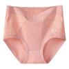 Mom Underwear for Women Panites High Waisted Pure Cotton Lace Middle-aged and Elderly Women Plus Size Triangle Panties