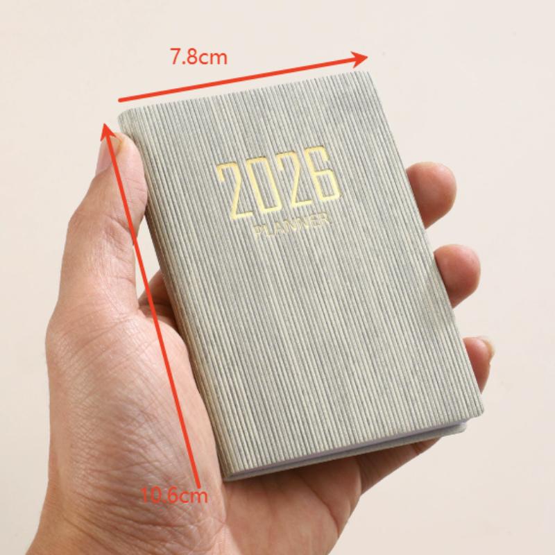 A7 2026 Английский Планировщик Книга Мини Портативный Карманный Ежедневник 60 Листов 120 Страниц Тонкий Еженедельный Календарь Журнал Агенда