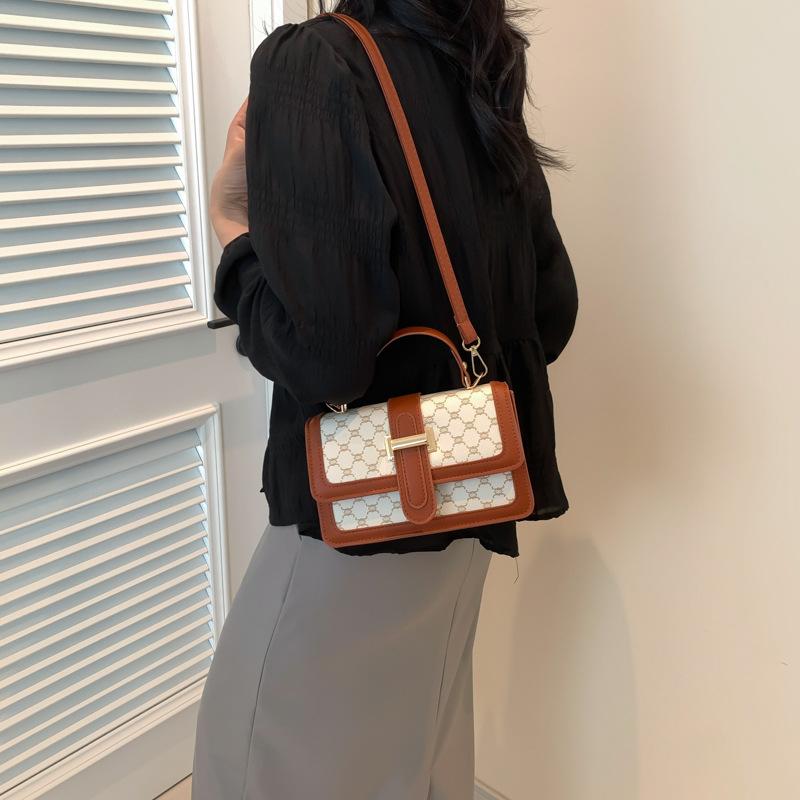 Сумка женская сумка простая и модная сумка через плечо сумка-мессенджер ретро сумка 2024 лето новая мода маленькая квадратная сумка