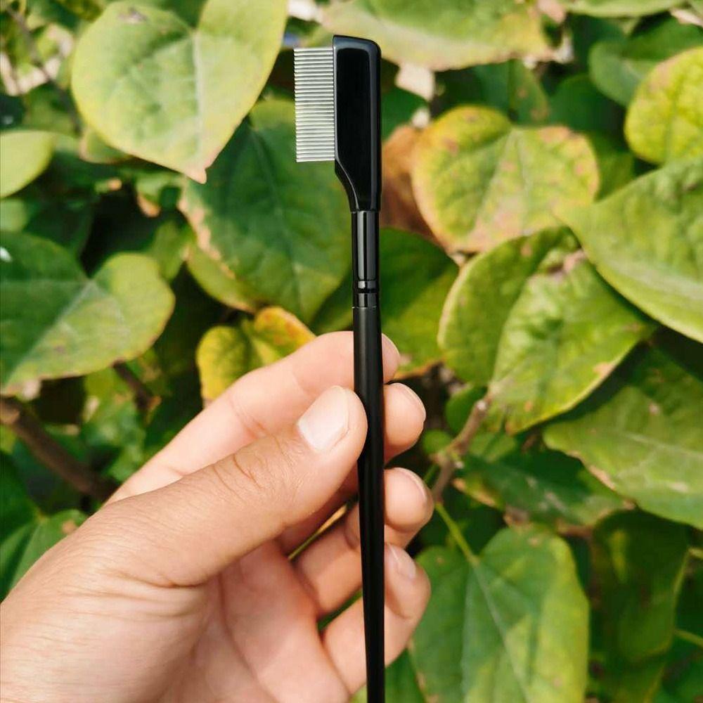 Brush Brow Comb Eyelash Brush Eyelash Comb with Cover Curler, Makeup Brush Eyelashes Separator