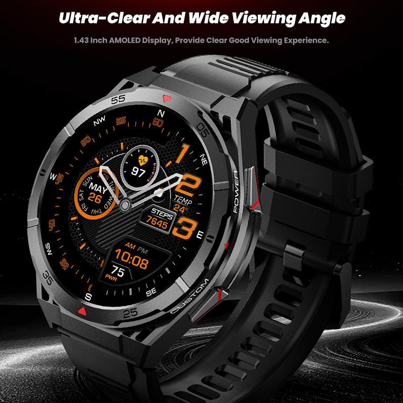 Умные часы Bluetooth Call Dual Band GPS Air Pressure Compass Outdoor Threeproof Mens Bracelet