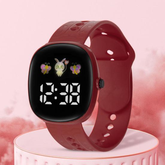 Светодиодные электронные часы Square Life, водонепроницаемые регулируемые мягкие силиконовые ремешки, спортивные наручные часы для мальчиков и девочек, подарок на день рождения