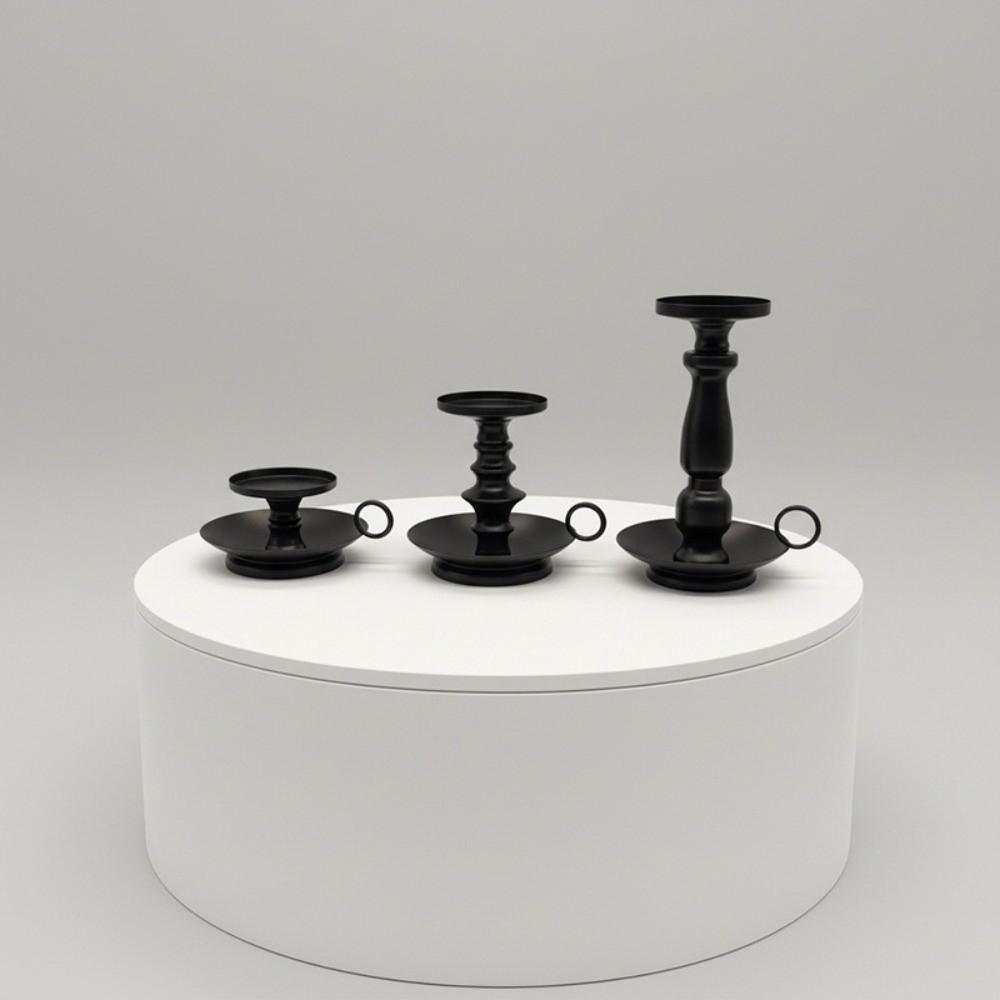 With Handle Candlestick Holder Anti-slip Candles Stand Elegant Candle Holder