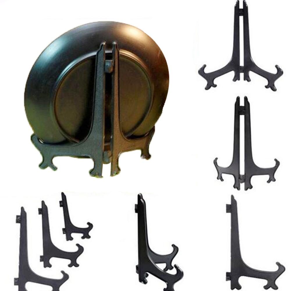 Kitchen Plastic Black Easels Dishes Plate Holder Display Stand Picture Frame Stand