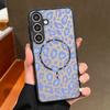 Матовый магнитный чехол с принтом леопарда для Samsung Galaxy S26 S25 Ultra Plus S24 S23 S25 FE S22 Ultra Для Magsafe Жесткая крышка телефона