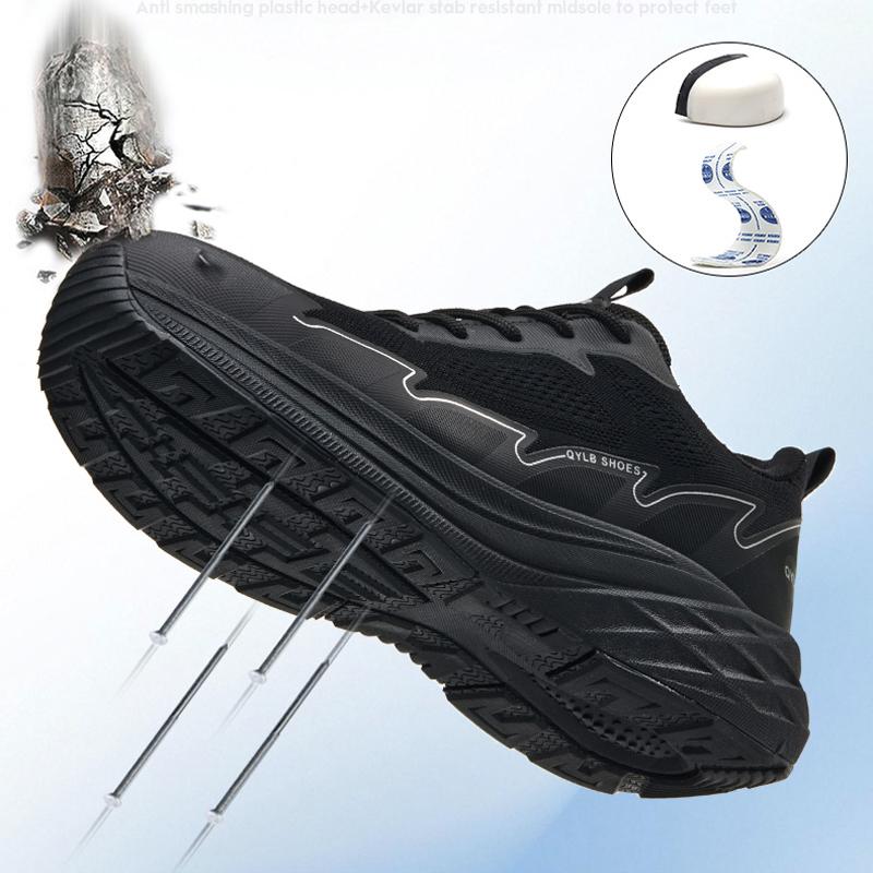 Lightweight Comfort Safety Shoes Men Anti-smash Anti puncture Work Shoes Security Sneakers Non-slip Protection Shoes Breathable