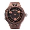 Finger Ring Watch Flip Up Cover Vintage Anime Style Men Finger Quartz Watch(Red )