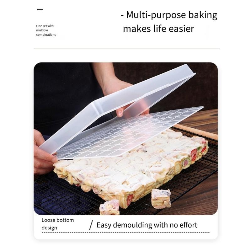 Пластиковая форма для нуги Форма для хрустящего нуга Сахарный резак Поднос для выпечки снежных тортов Пластина для выпечки нуги Кондитерский инструмент