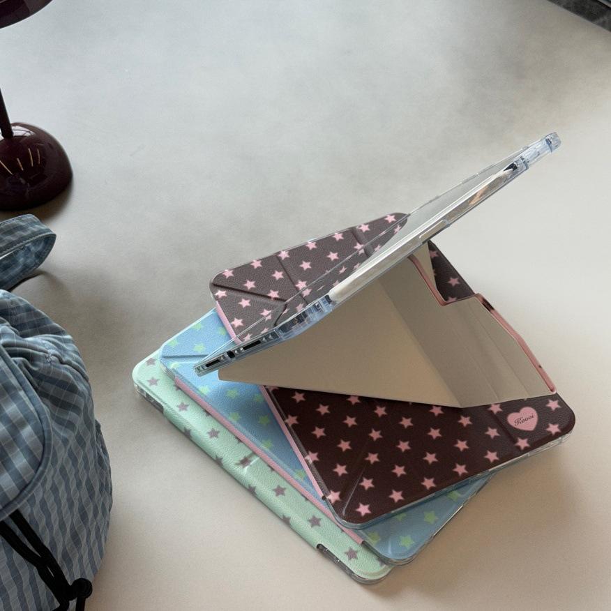 Buckle iPad Pro Case: Four-Color Star Design for 2025/2021 Versions