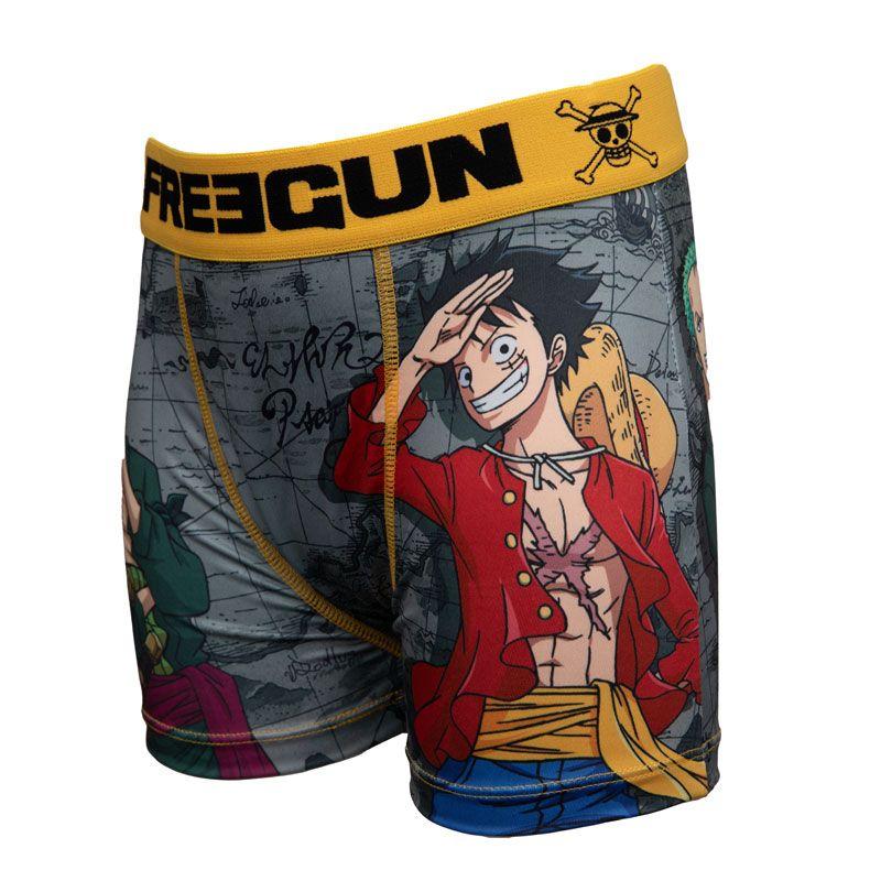 FREEGUN Boys' One Piece Zorro Luffy Microfiber Boxer Shorts