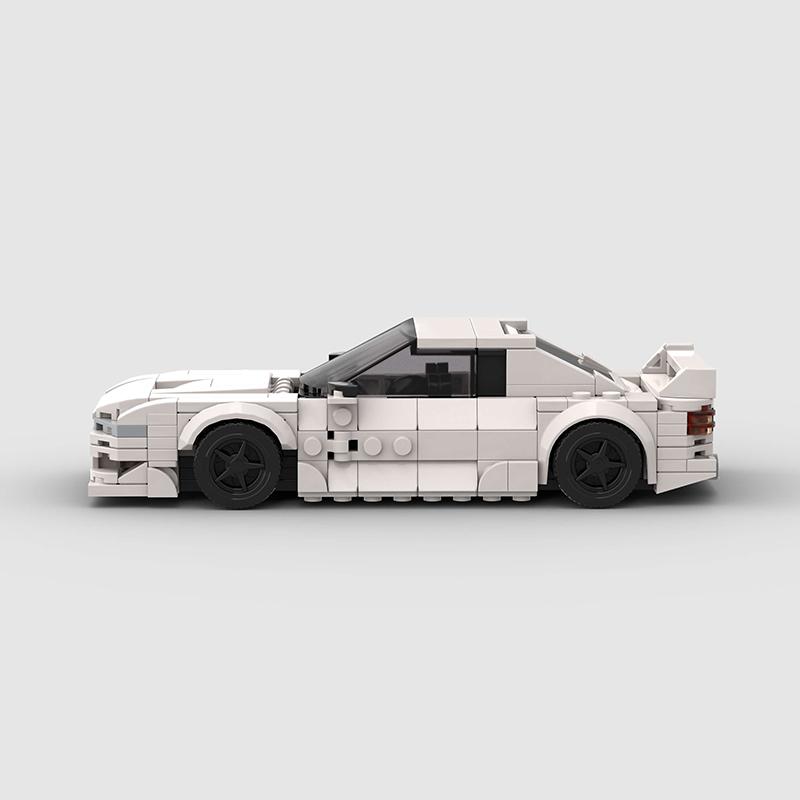Классическая Speed Silvia S14 Городская модель MOC Идеи для сборки моделей гоночных автомобилей Super Race F1 Техническое транспортное средство кубик Рождественский подарок