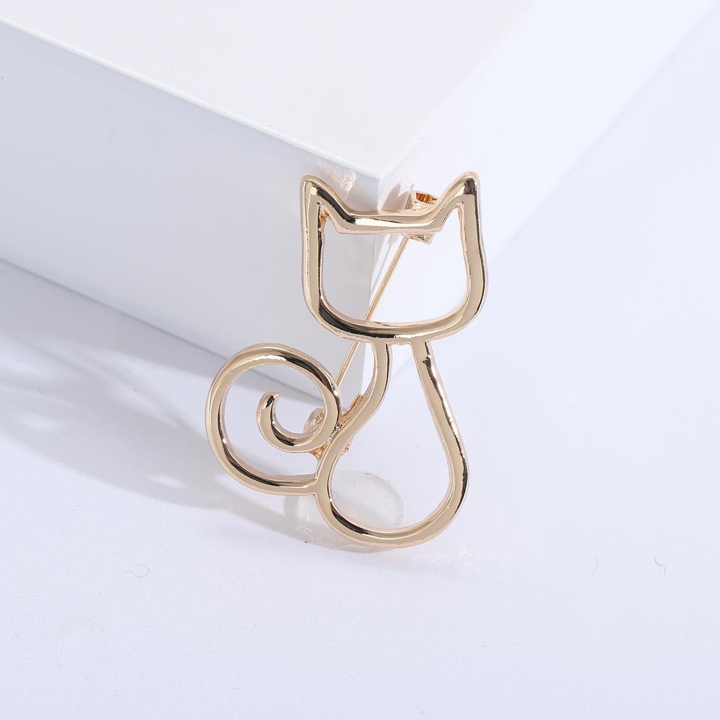 Модные креативные украшения Милая глянцевая брошь в виде котенка, универсальный корсаж в виде животного