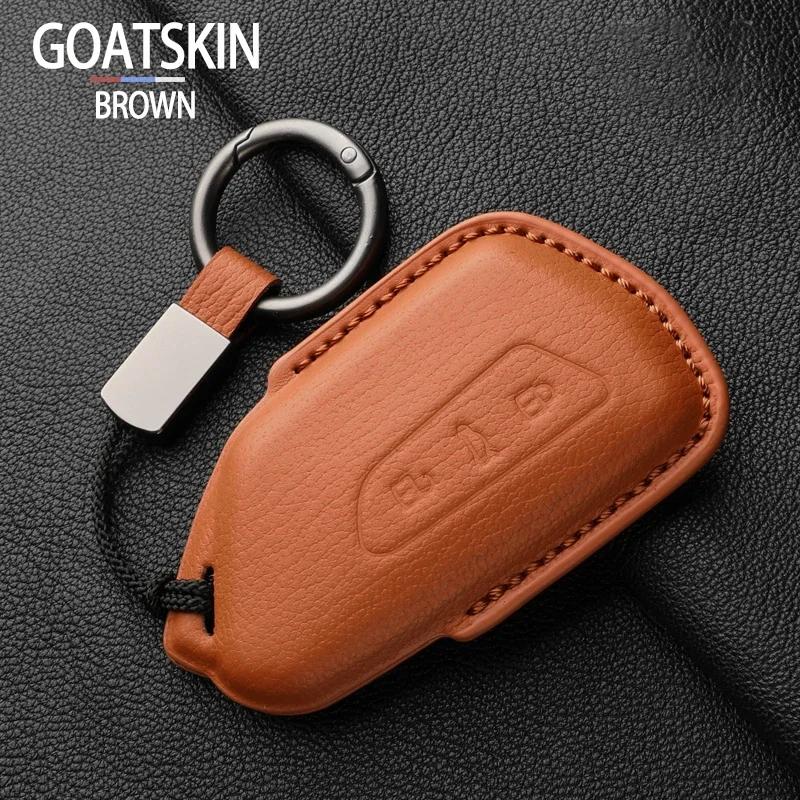 Кожаный чехол-брелок для ключа автомобиля Для Vw Volkswagen Golf 8 Mk8 Id.3 Id.4 Cupra Skoda Octavia Seat Leon Mk4 Formentor Tarraco