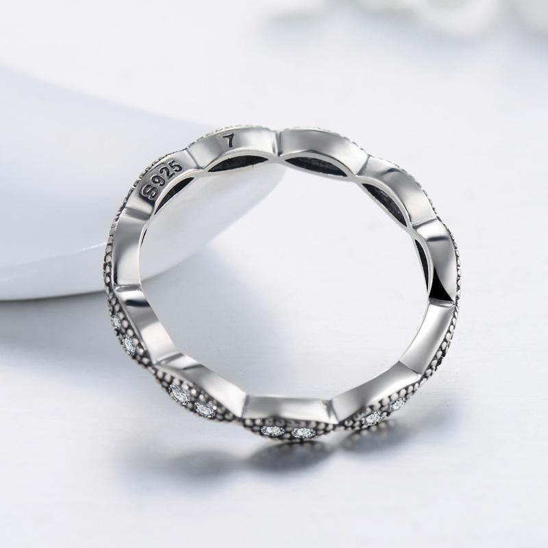 Tancise Classic стерлингового серебра 925 пробы кольцо с цирконом женские ювелирные изделия свадебное обещание вечерние подарок