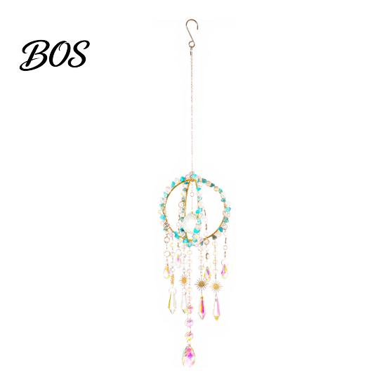 Nature Inspired Garden Decor Crystal Suncatcher Hanging, Ball Prism Rainbow Maker Pendant Birthday Gift for Her Patio Backyard Car Home Indoor Outdoor
