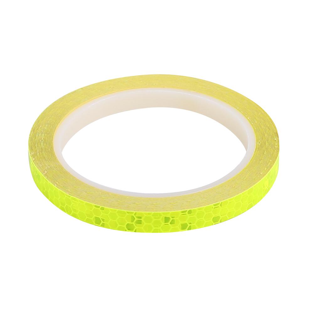 2Rolls Bicycle Cycling Reflective Stickers Security Wheel Decal Stripe Tape (Yellow)