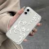 Прозрачный Белый Цветочный Вьющийся Чехол Для Телефона Для Iphone 17e 17 15 14 11 13 Air 16 12 16e Pro Max Защитный Эстетичный Чехол Модная Ракушка
